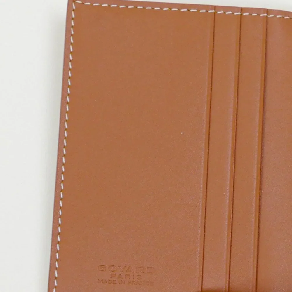 Goyard Goyardine Saint Marc Folding Card Case Black /Brown